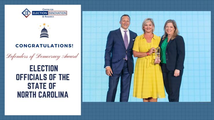 North Carolina Elections Officials Win “2022 Defenders of Democracy Award”